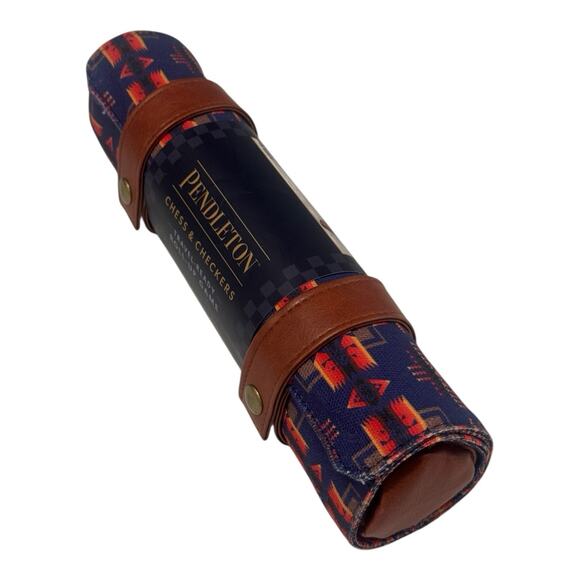 NWT Pendleton Chess & Checkers Travel Game – Roll-Up Wool Pattern Set - Picture 2 of 5